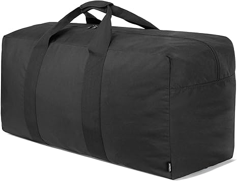 Extra Large Duffle Bag for Travel - 100L Duffel Bag for Men Gear Bag for Storage Foldable Weekender Bag for Overnight Camping - Black