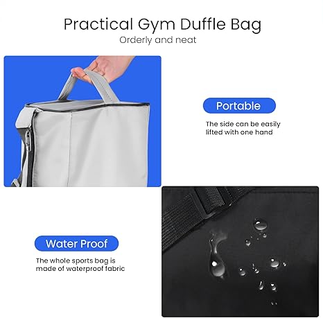 Small Gym Bag for Women & Men,Small Lightweight Duffel Bag Carry On Bags Mini Duffel Travel Bag Waterproof Sports Bags for Workout/Sport/Travel, Black
