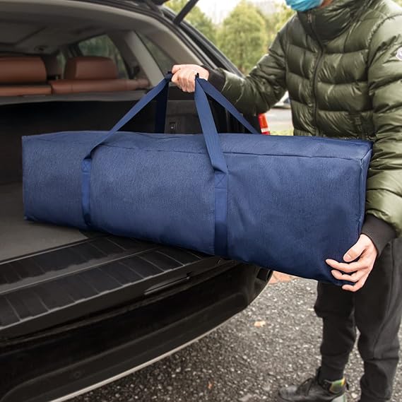 46 Inch Extra Large Zippered Duffel Bag for Travel Camping Sports Equipment Storage, Waterproof Foldable Luggage Bag with Padded Handles